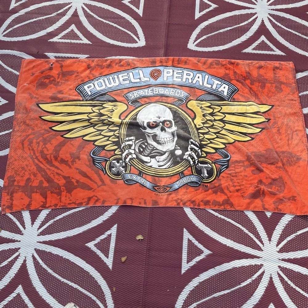 Powell Peralta Skateboards Bones Ripper Red Beach Towel Has Hole